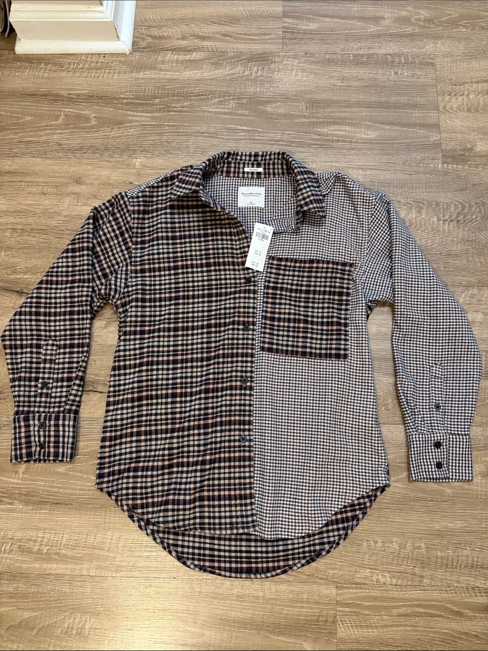 Abercrombie & Fitch Two-Tone flannel Button-Down Shirt